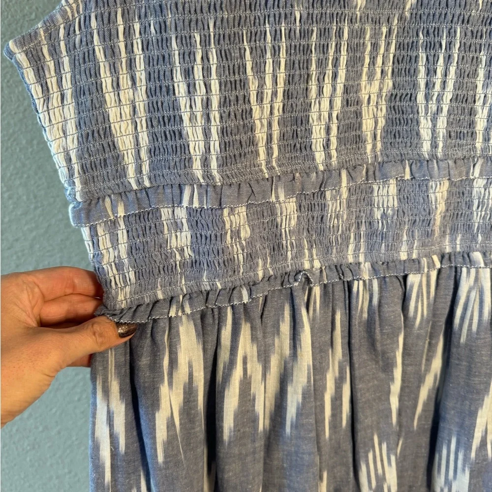 SAYLOR Zinnia Indigo Blue Ruffle Ikat Mini Dress NWOT - Picture 7 of 12